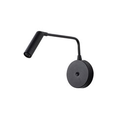 Opviq Lámpara de pared negra con cuerpo metálico